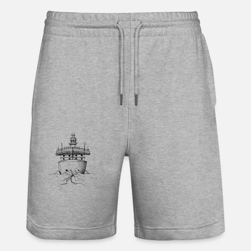 Brise-glace frontal pour navire - Short de jogging bio TRAINER Stanley/Stella unisexe - gris chiné