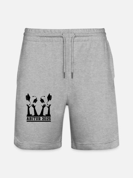 abitur 2025 - Stanley/Stella Unisex Bio Joggingshorts Trainer - Grau meliert