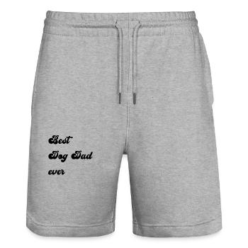 best Dog Dad ever - Stanley/Stella Trainer Unisex Organic Jogging Shorts - heather grey - Front - Nik (191cm) & Marisol (170cm)