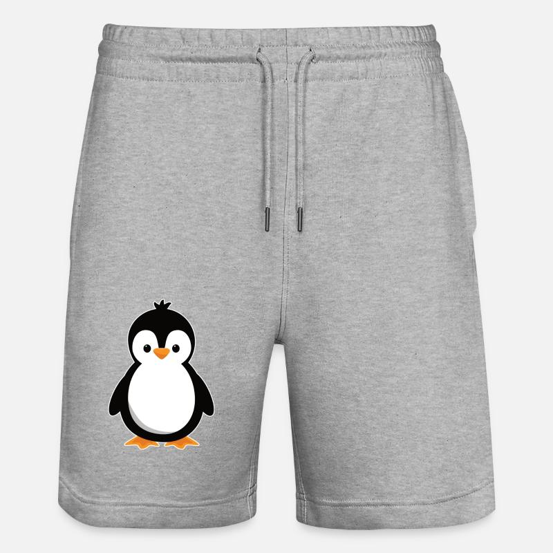pingouin mignon - Short de jogging bio TRAINER Stanley/Stella unisexe - gris chiné