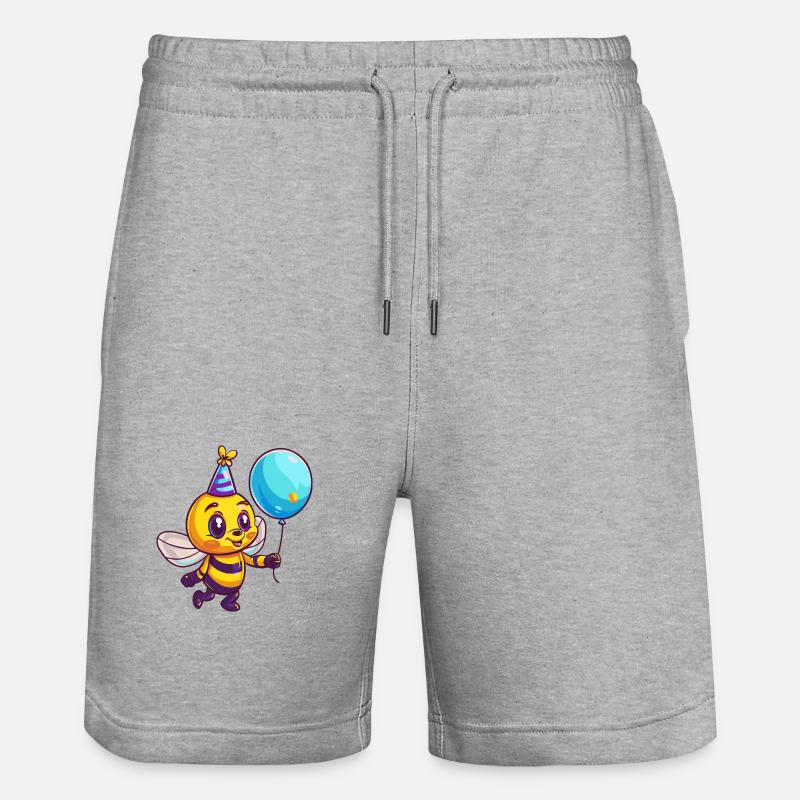 Abeille Anniversaire Bébé - Short de jogging bio TRAINER Stanley/Stella unisexe - gris chiné