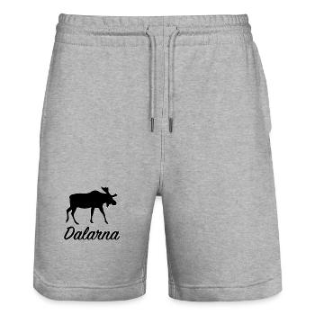 Dalarna Elch Schweden Region Län Silhouette - Stanley/Stella Unisex Bio Joggingshorts Trainer  - Grau meliert - Vorne - Nik (191cm) & Marisol (170cm)