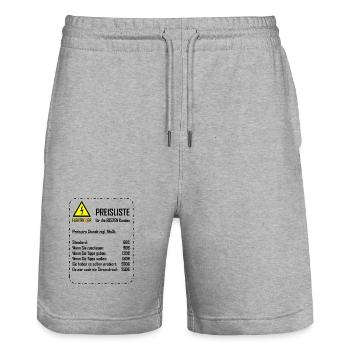 ElektriXer Preisliste (schwarz) - Stanley/Stella Unisex Bio Joggingshorts Trainer  - Grau meliert - Vorne - Nik (191cm) & Marisol (170cm)