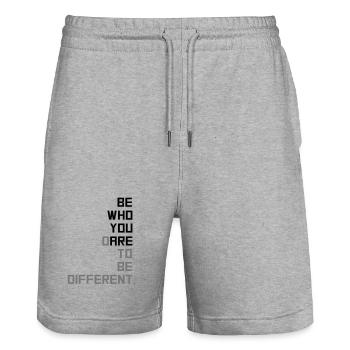 6061912 120269809 diversity - Stanley/Stella Trainer Unisex Organic Jogging Shorts - heather grey - Front - Nik (191cm) & Marisol (170cm)