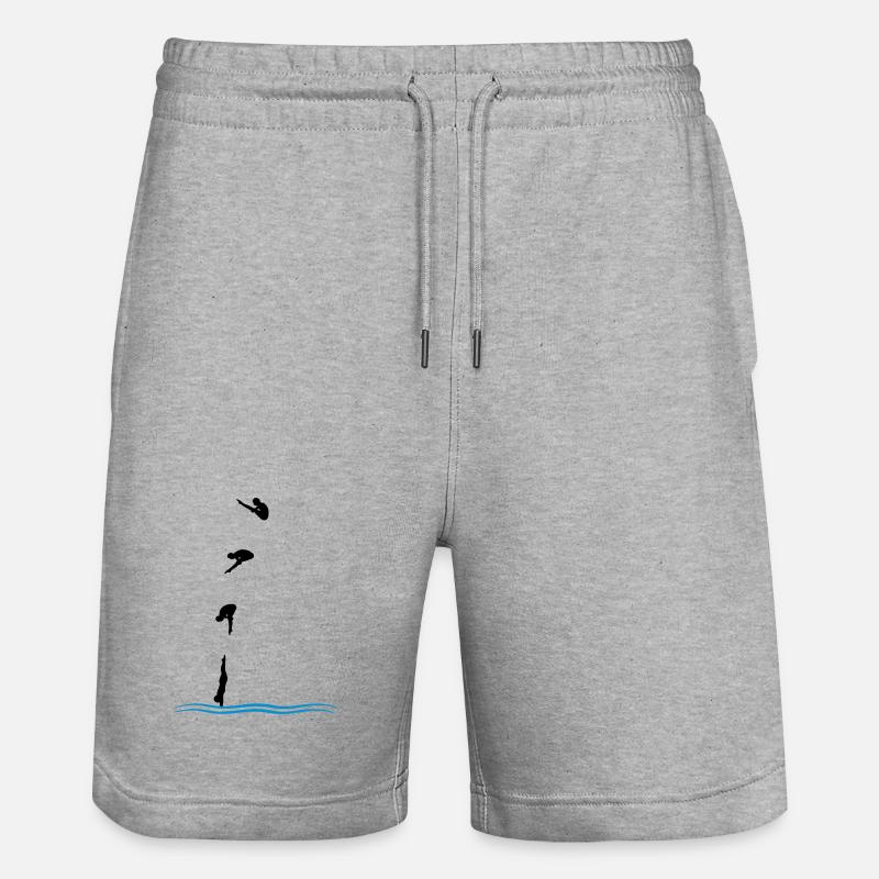 Turmspringen - Stanley/Stella Unisex Bio Joggingshorts Trainer  - Grau meliert