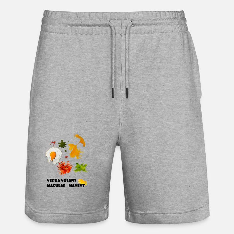 Flecken - Stanley/Stella Unisex Bio Joggingshorts Trainer  - Grau meliert