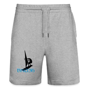 Windsurfen / Windsurfer / Windsurf / Windsurfing - Stanley/Stella Unisex Bio Joggingshorts Trainer  - Grau meliert - Vorne - Nik (191cm) & Marisol (170cm)