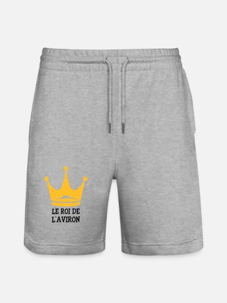 Le Roi de l'Aviron - Stanley/Stella Trainer Unisex Organic Jogging Shorts - heather grey