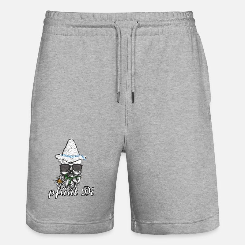 crâne et os croisés de Bayer - Short de jogging bio TRAINER Stanley/Stella unisexe - gris chiné