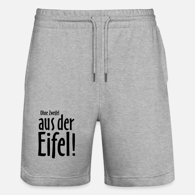 Ohne Zweifel aus der Eifel - Stanley/Stella Unisex Bio Joggingshorts Trainer  - Grau meliert