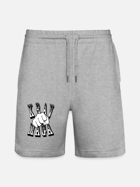 Krav Maga punch - Stanley/Stella Trainer Unisex Organic Jogging Shorts - heather grey