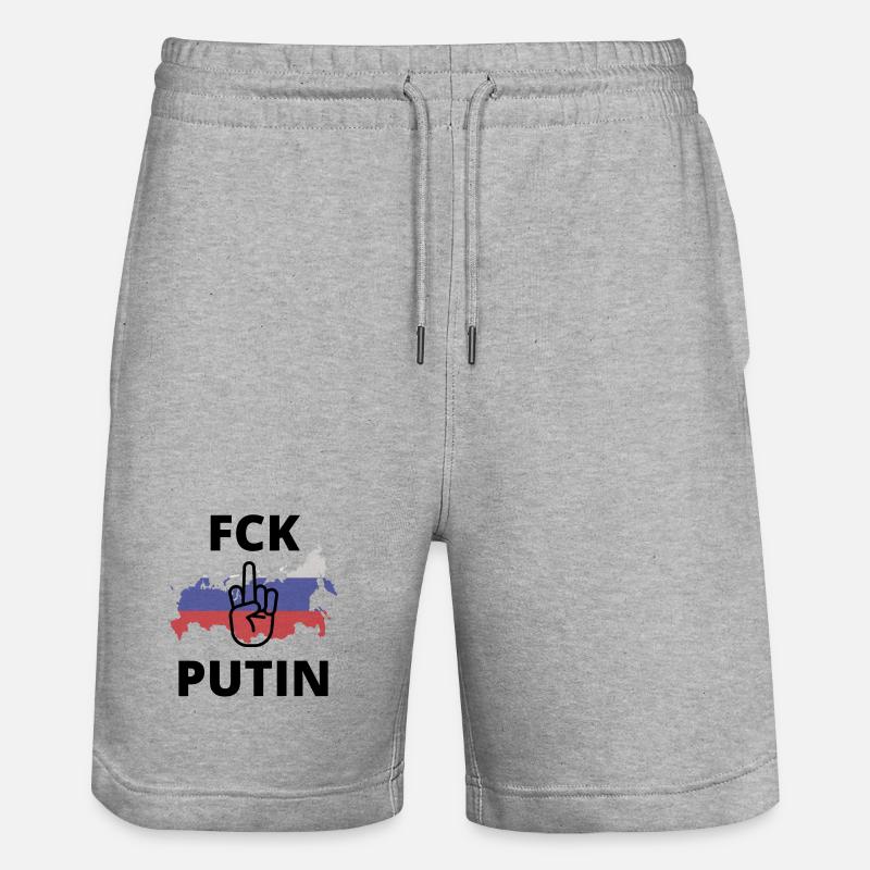 FCK PTN - Short de jogging bio TRAINER Stanley/Stella unisexe - gris chiné