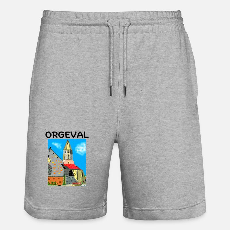 Orgeval, Yvelines, Versailles - Short de jogging bio TRAINER Stanley/Stella unisexe - gris chiné