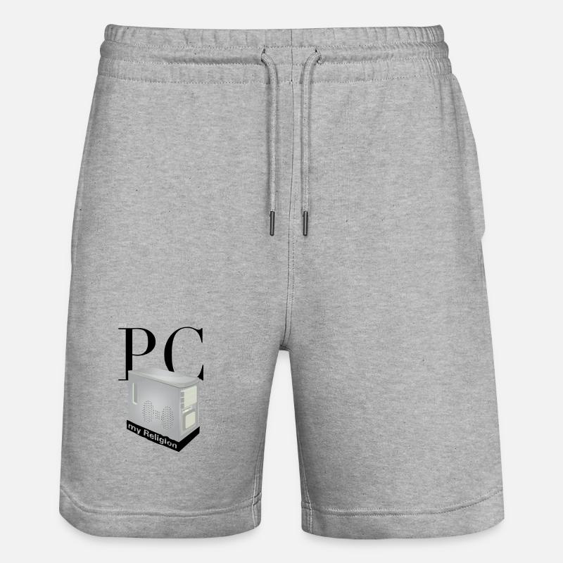 mon PC ma religion - Short de jogging bio TRAINER Stanley/Stella unisexe - gris chiné