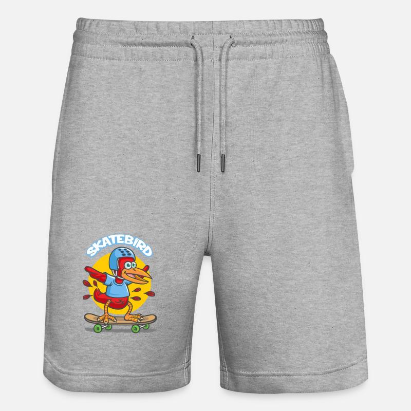 Skatebird - Short de jogging bio TRAINER Stanley/Stella unisexe - gris chiné