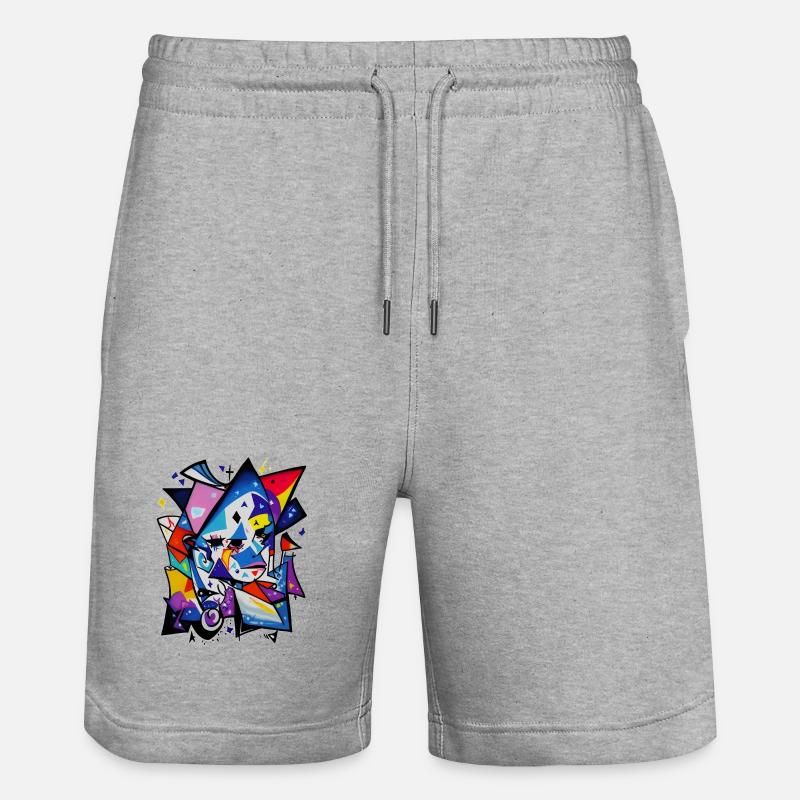 Graffiti - Short de jogging bio TRAINER Stanley/Stella unisexe - gris chiné