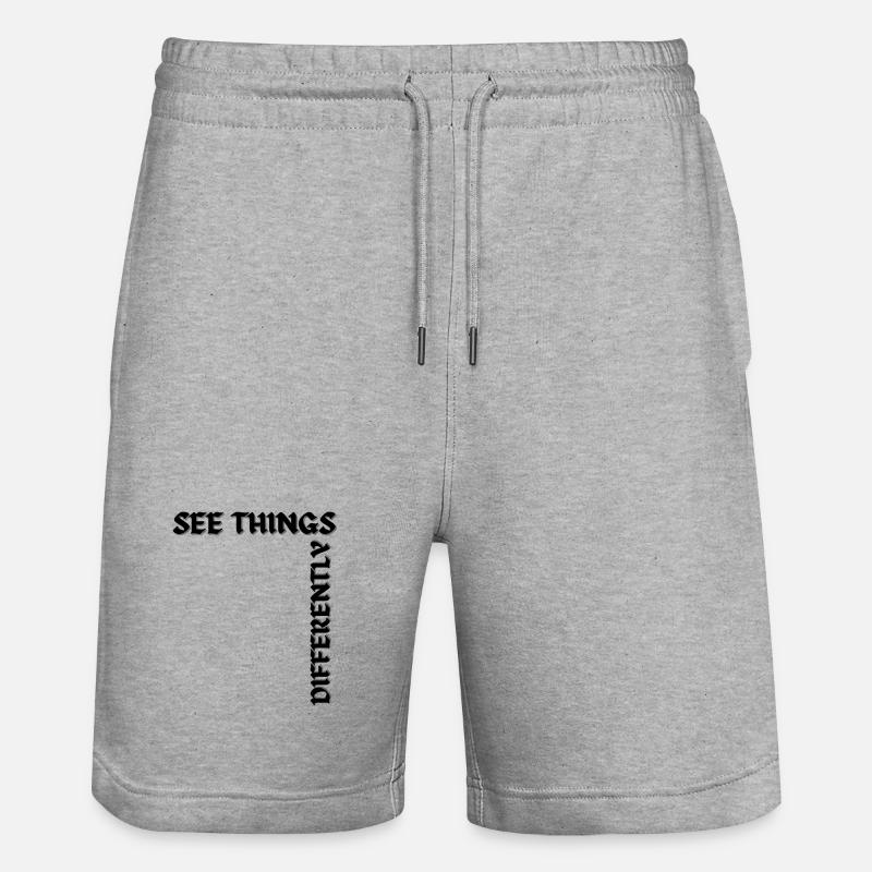 Voir les choses différemment - Short de jogging bio TRAINER Stanley/Stella unisexe - gris chiné