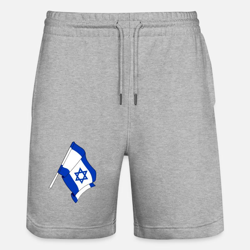 Drapeau d’Israël - Short de jogging bio TRAINER Stanley/Stella unisexe - gris chiné