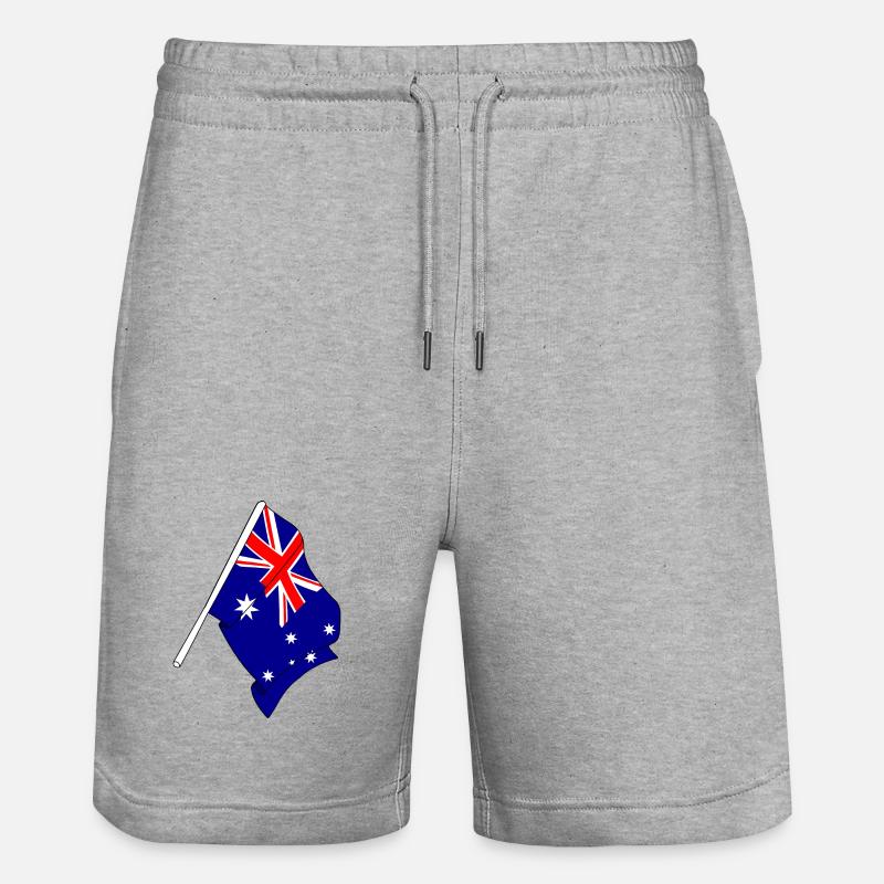 Drapeau de l’Australie - Short de jogging bio TRAINER Stanley/Stella unisexe - gris chiné