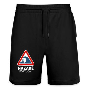 Nazaré (foncé) - Short de jogging bio TRAINER Stanley/Stella unisexe - noir - Devant - Nik (191cm) & Marisol (170cm)