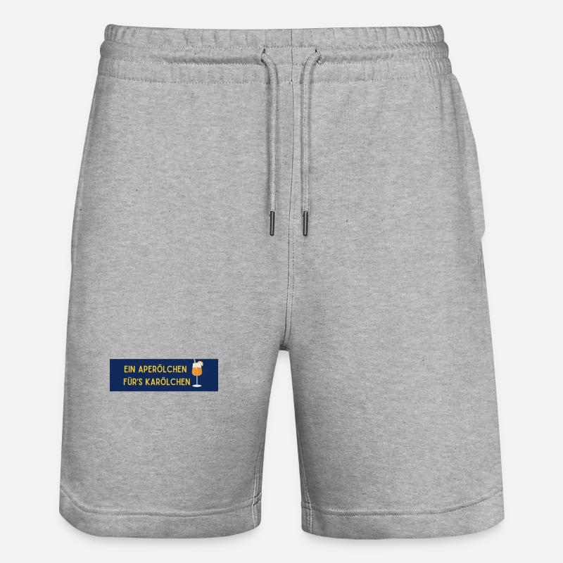 Aperölchen für's Karölchen - Stanley/Stella Unisex Bio Joggingshorts Trainer  - Grau meliert
