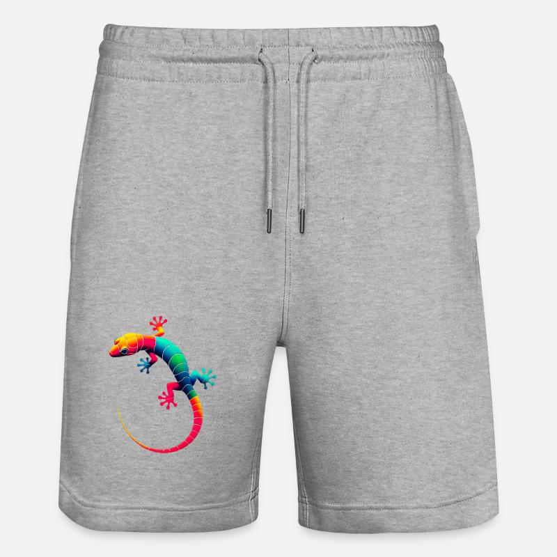 Gecko - Stanley/Stella Unisex Bio Joggingshorts Trainer  - Grau meliert