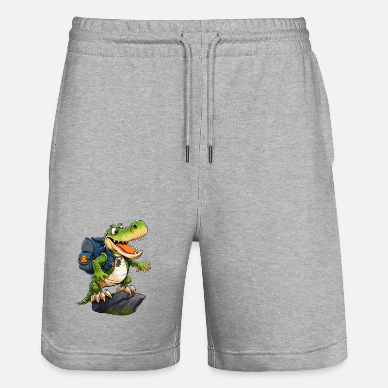 Randonnée crocodile / Alpinisme Crocodiles - Short de jogging bio TRAINER Stanley/Stella unisexe - gris chiné