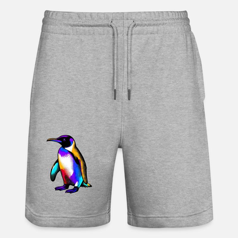 Penguin - Stanley/Stella Trainer Unisex Organic Jogging Shorts - heather grey