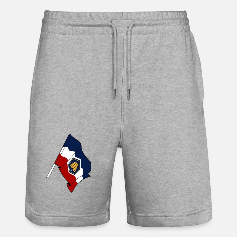 Drapeau de l’Utah - Short de jogging bio TRAINER Stanley/Stella unisexe - gris chiné