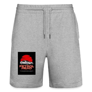 Petrol Head Voiture de sport Rétro Vintage Classic Race - Short de jogging bio TRAINER Stanley/Stella unisexe - gris chiné - Devant - Nik (191cm) & Marisol (170cm)