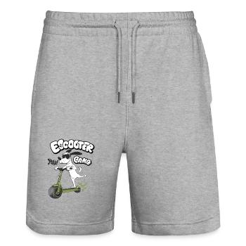 E Scooter Gang Humor Illustration - Stanley/Stella Unisex Bio Joggingshorts Trainer  - Grau meliert - Vorne - Nik (191cm) & Marisol (170cm)