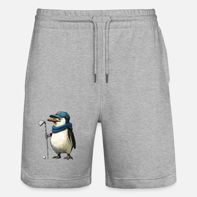 Penguin Golf - Short de jogging bio TRAINER Stanley/Stella unisexe - gris chiné