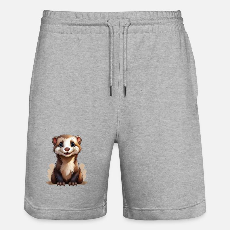 Furet mignon - Short de jogging bio TRAINER Stanley/Stella unisexe - gris chiné
