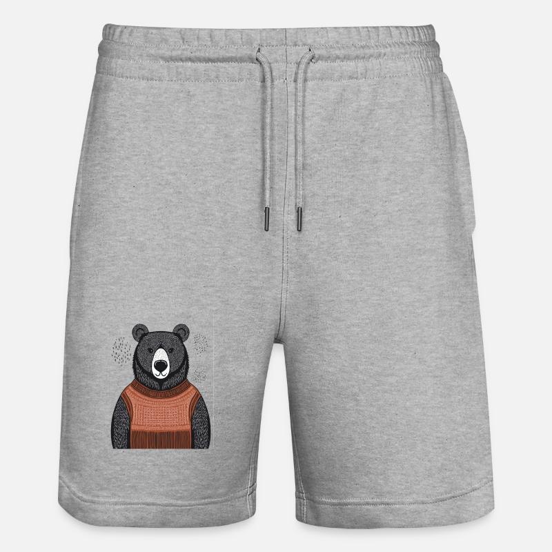 Ours douillet - Short de jogging bio TRAINER Stanley/Stella unisexe - gris chiné