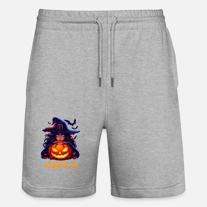Halloween - Sorcière -Night Witch - Short de jogging bio TRAINER Stanley/Stella unisexe - gris chiné