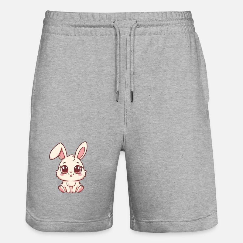 Design de lapin douillet en pastel - Short de jogging bio TRAINER Stanley/Stella unisexe - gris chiné