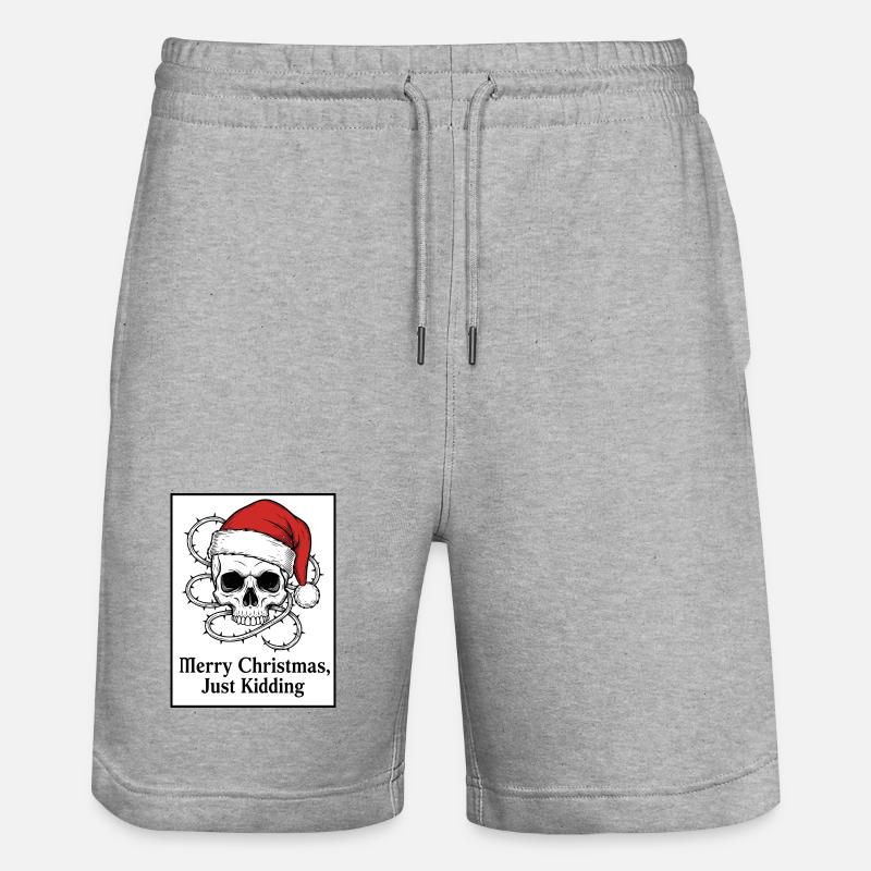 Crâne de Noël - Short de jogging bio TRAINER Stanley/Stella unisexe - gris chiné