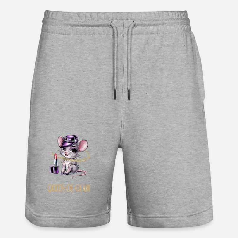 Reine du Glam Souris Mignonne - Short de jogging bio TRAINER Stanley/Stella unisexe - gris chiné