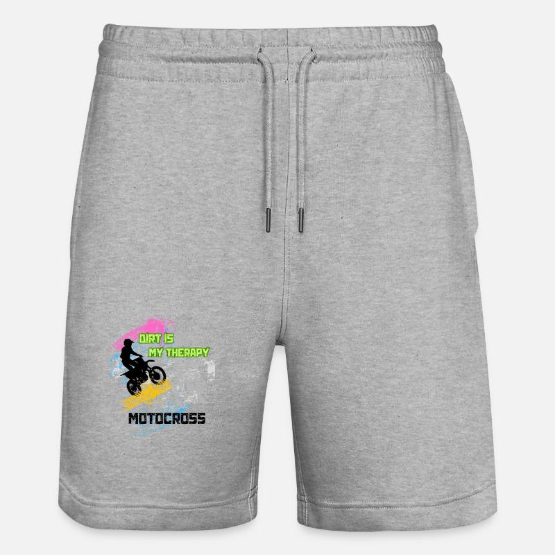 Motocross Graffiti - Stanley/Stella Unisex Bio Joggingshorts Trainer  - Grau meliert