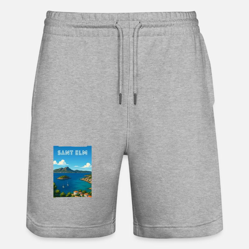 Sant Elm - Majorque - Short de jogging bio TRAINER Stanley/Stella unisexe - gris chiné
