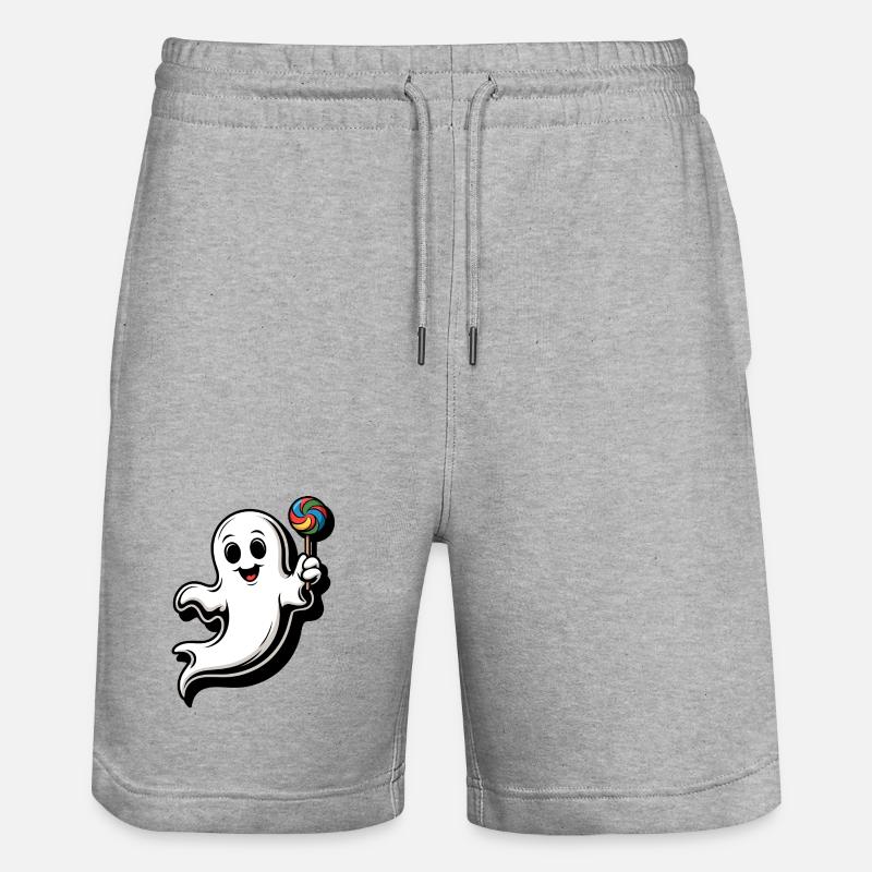 Fröhlicher Geist mit Lollipop - Short de jogging bio TRAINER Stanley/Stella unisexe - gris chiné