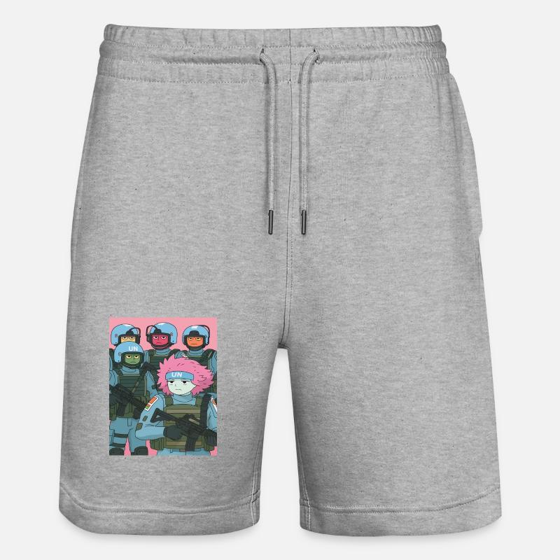 Parodie de troupe de dessins animés - Short de jogging bio TRAINER Stanley/Stella unisexe - gris chiné