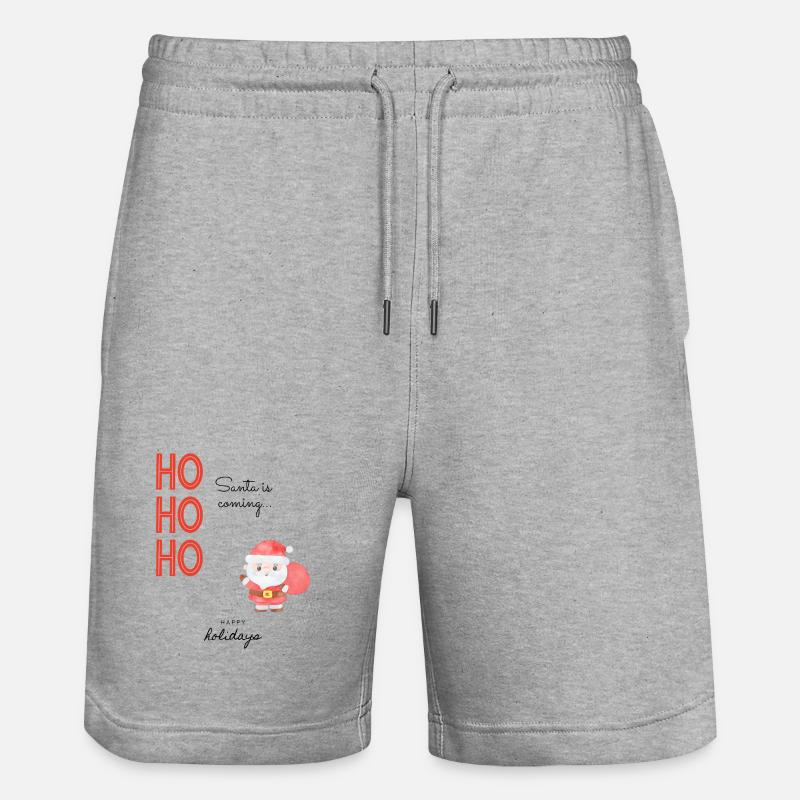 Le Père Noël arrive - Short de jogging bio TRAINER Stanley/Stella unisexe - gris chiné