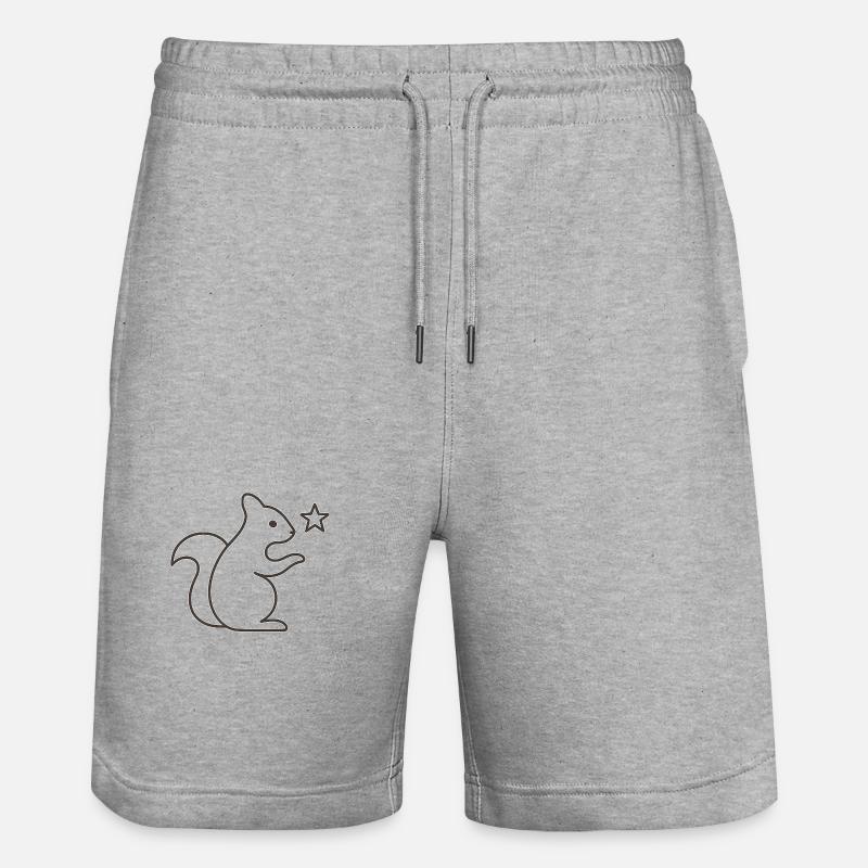 Eichhörnchen Sternenzauber - Stanley/Stella Unisex Bio Joggingshorts Trainer  - Grau meliert