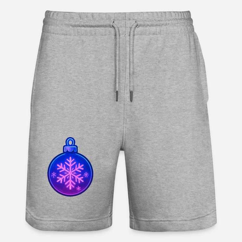 Weihnachtskugel Ornament - Stanley/Stella Unisex Bio Joggingshorts Trainer  - Grau meliert