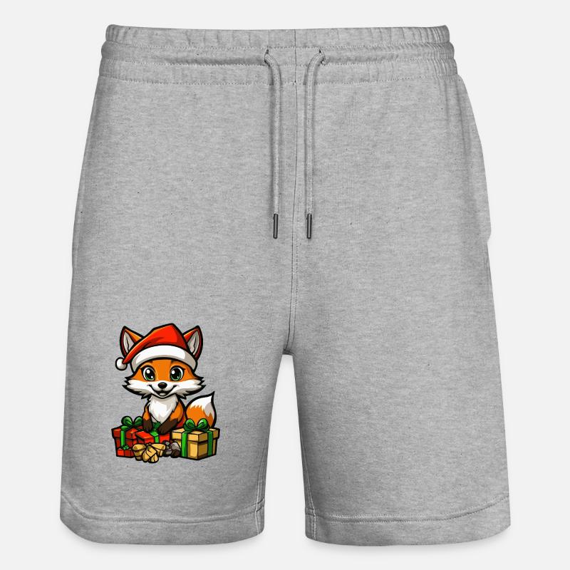 Cadeaux de Noël Fox - Short de jogging bio TRAINER Stanley/Stella unisexe - gris chiné