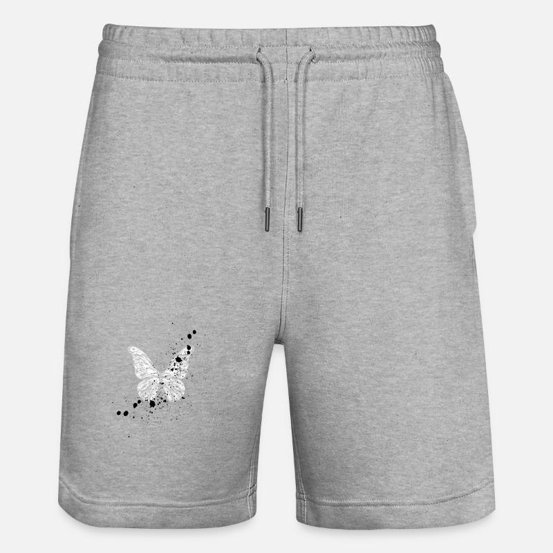 Papillon Blanc - Short de jogging bio TRAINER Stanley/Stella unisexe - gris chiné