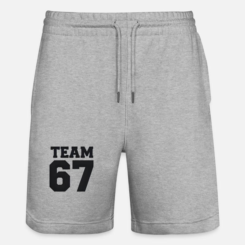 Team 67 - Short de jogging bio TRAINER Stanley/Stella unisexe - gris chiné