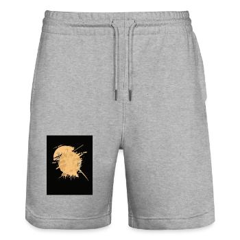 Samurai-Pferdespritzer Schwarz - Stanley/Stella Unisex Bio Joggingshorts Trainer  - Grau meliert - Vorne - Nik (191cm) & Marisol (170cm)