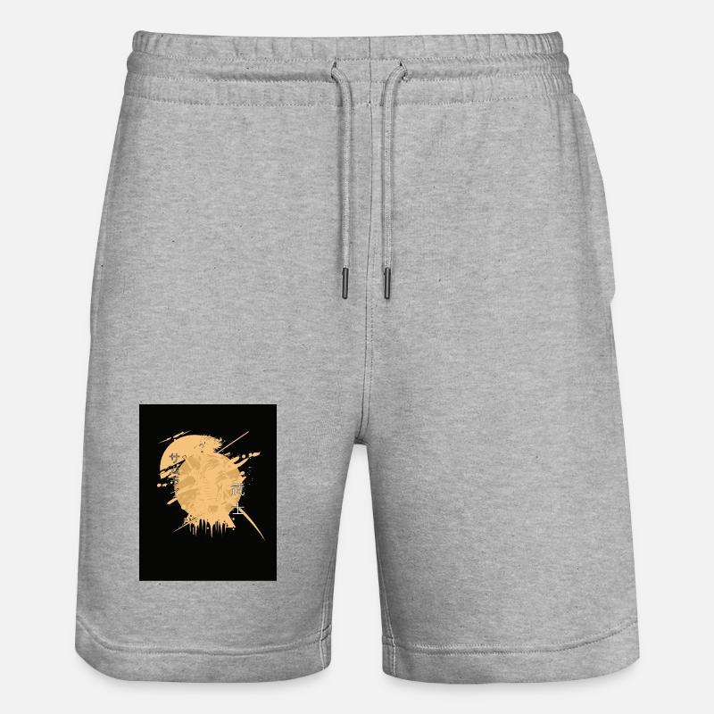 Samurai-Pferdespritzer Schwarz - Stanley/Stella Unisex Bio Joggingshorts Trainer  - Grau meliert